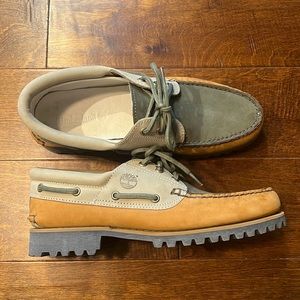 Timberland 3-EYE LUG HANDSEWN BOAT SHOE FOR MEN IN YELLOW